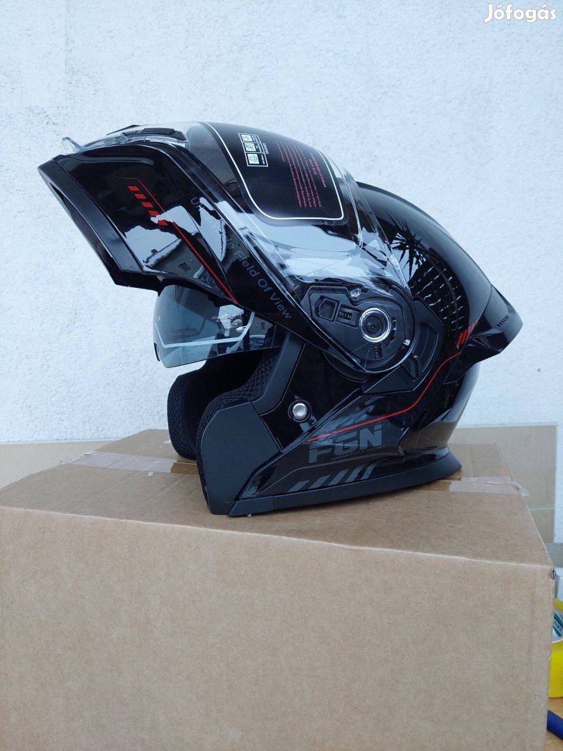 Új nyithatóállú motoros bukósisak napszemüveges L méretben