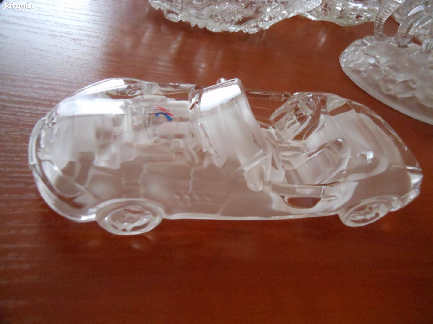 Új ó.kristály autó-24% PBO, német gyártás, Magic Crystal Cars, 18x8 cm