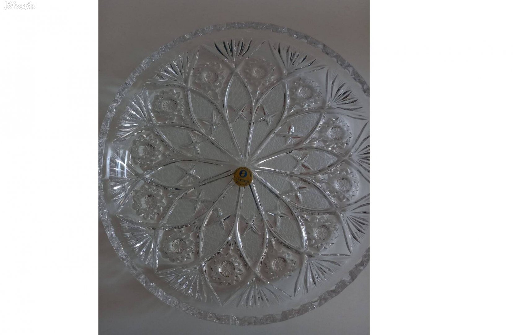 Új ólomkristály süteményes tál