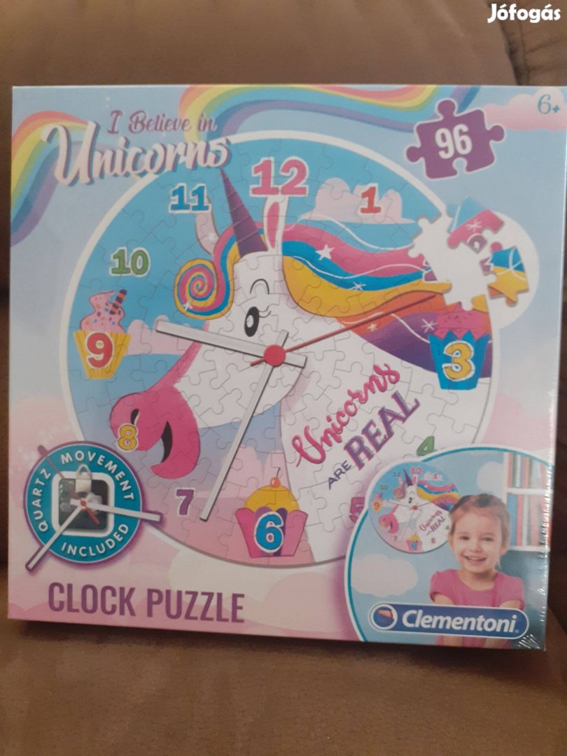 Új óra puzzle 96 db unikornis