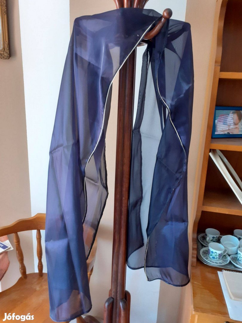 Új organza fátyol fekete arany szegély 70x210cm hastánc kellék