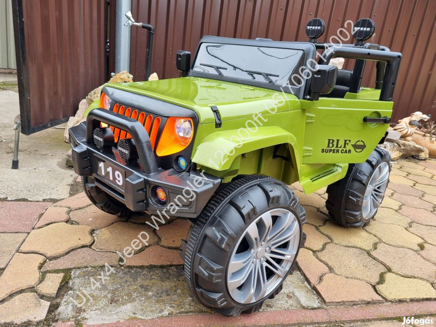 Új óriás 2 személyes 4X4 Wrangler Jeep gyerek elektromos autó távirány