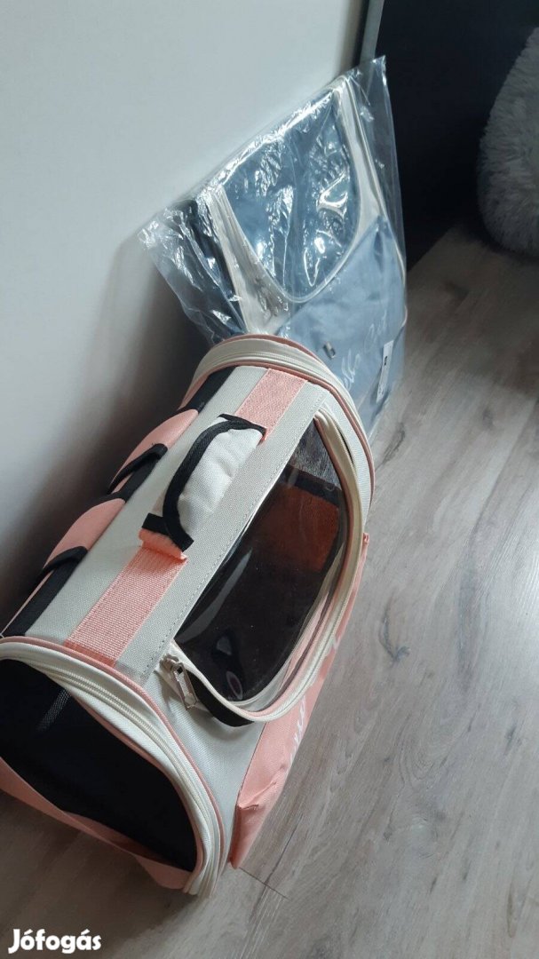 Új összecsukható kiállatszállitó táska, két színben eladó