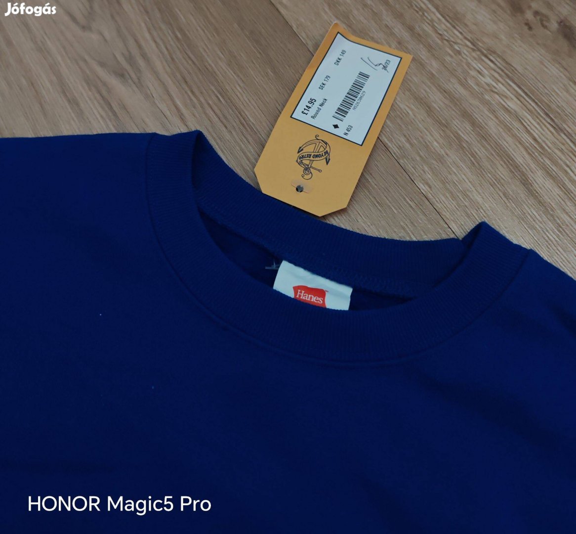 Uj pamut sportos férfi pulóver M