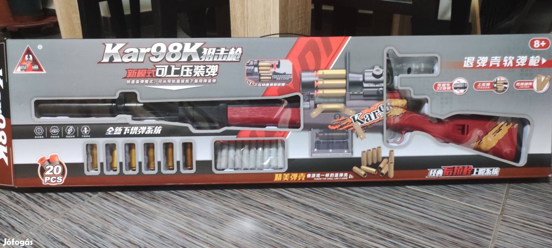 Új piros Kar98K Nerf puska szivacslövő fegyver szivacslövő puska