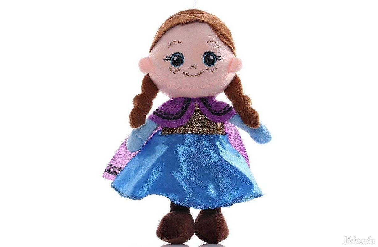 Új plüss Anna hercegnő kislány baba Jégvarázs, Frozen 30 cm