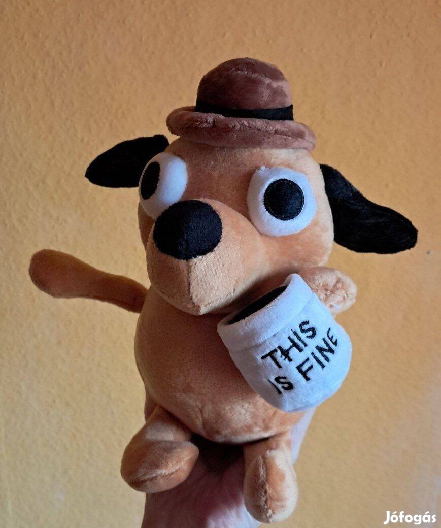 Új plüss figura mém meme this is fine plüssfigura