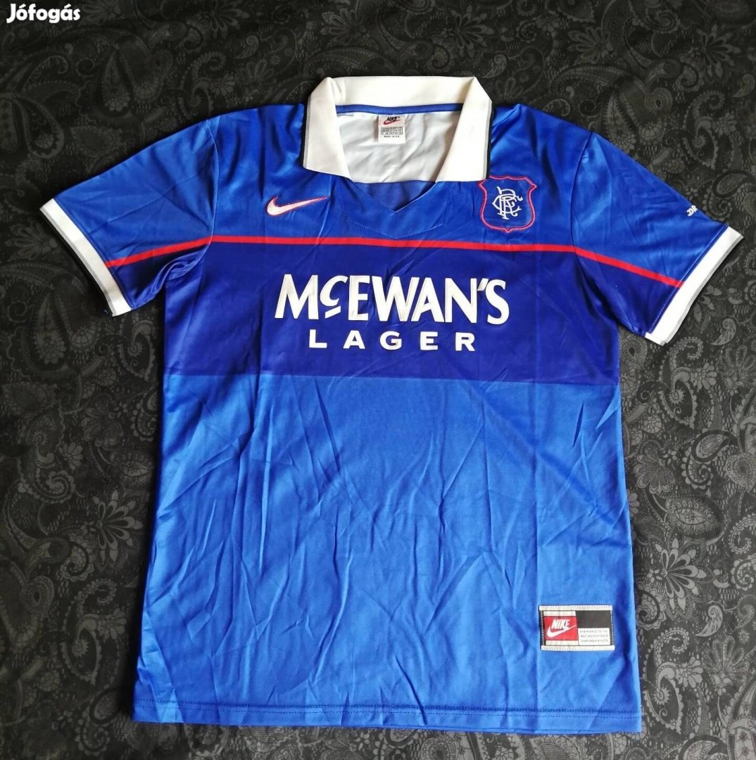 Új retro Glasgow Rangers FC M-es nike 1997/99 hazai mez