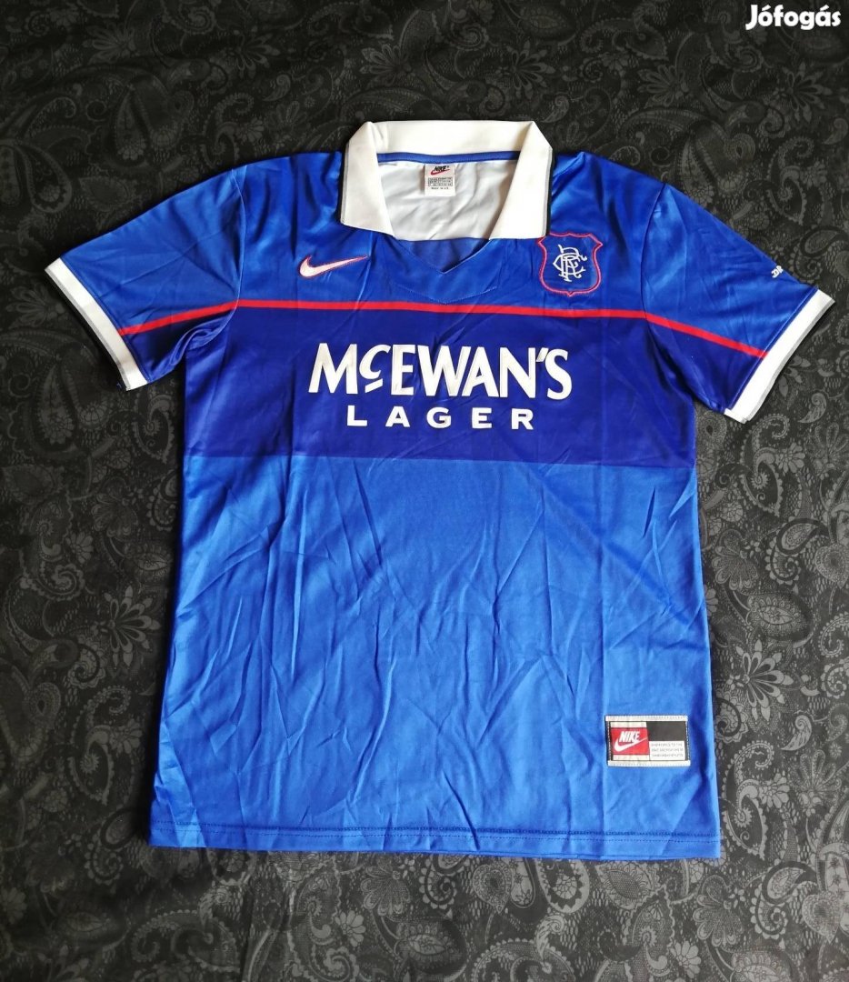 Új retro Glasgow Rangers FC M-es nike 1997/99 hazai mez