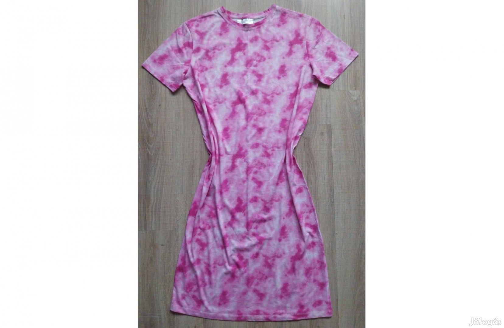 Új rózsaszín-krémszín mintás Bonprix ruha tunika 4042-es