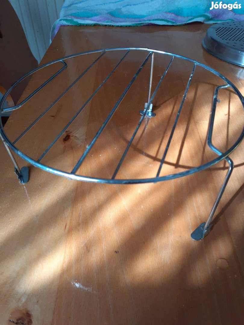 Új rozsdamentes grillező rács átm 30cm de lehet edénytartó is