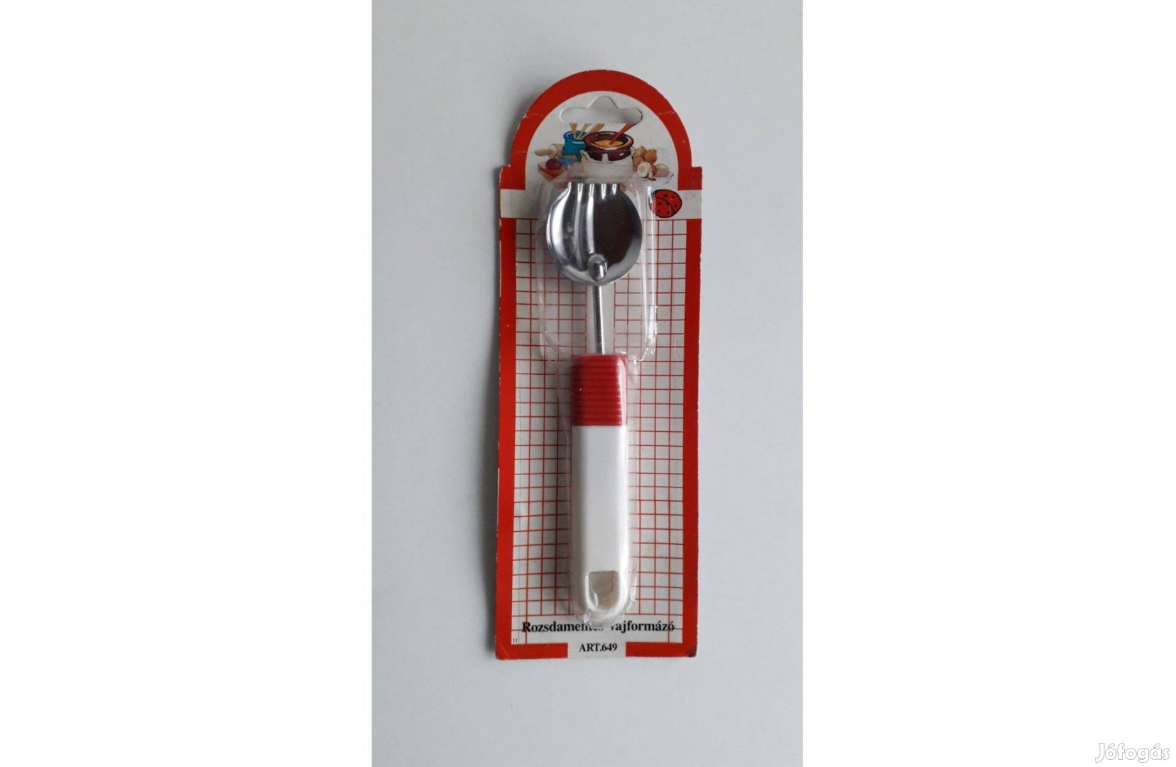 Új rozsdamentes vajformázó kanál bontatlan