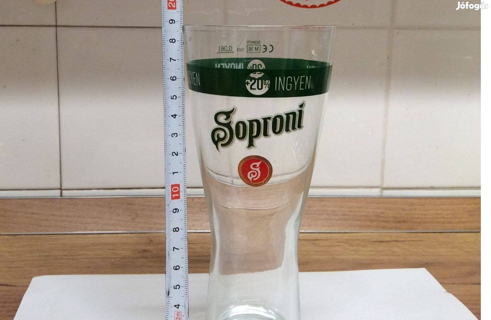 Új sopronis söröspohár 0,3 liter sörös pohár