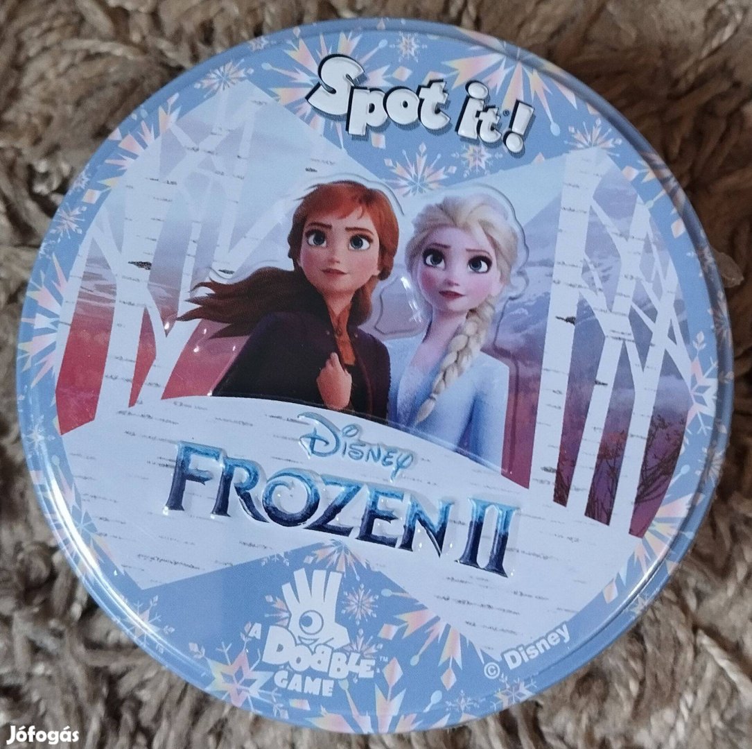Új spot it / dobble, frozen jégvarázs, fémdoboz