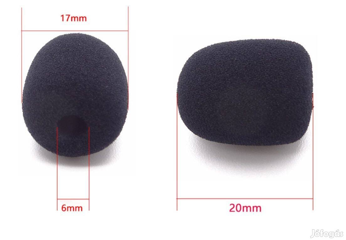 Új szélfogó, szélvédő szivacs, mikrofonhoz, 20x17x6 mm