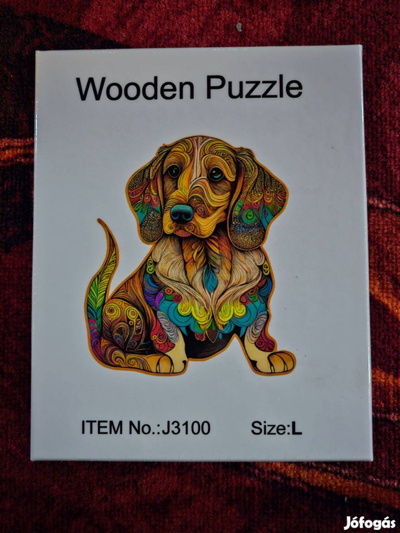 Új tacskós fa puzzle