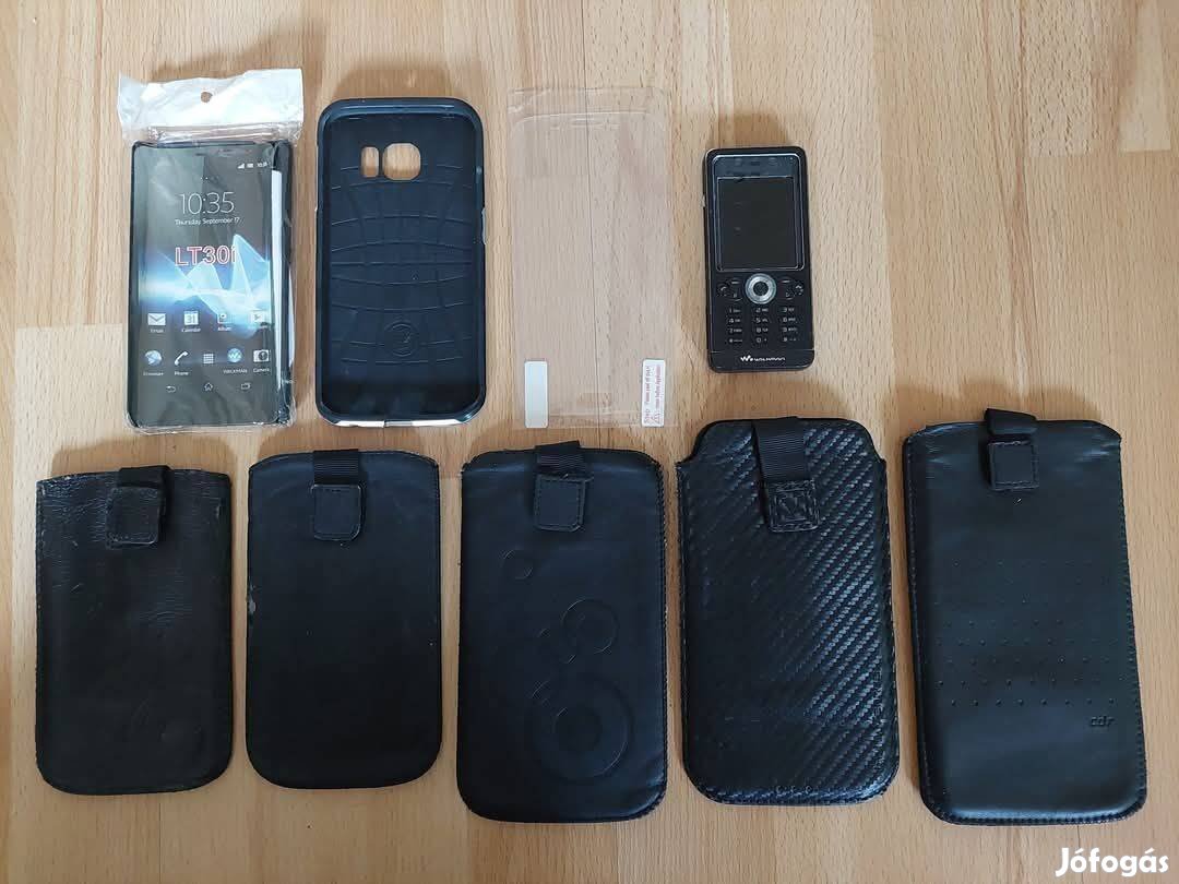 Új telefontok, fólia, gombos telefon