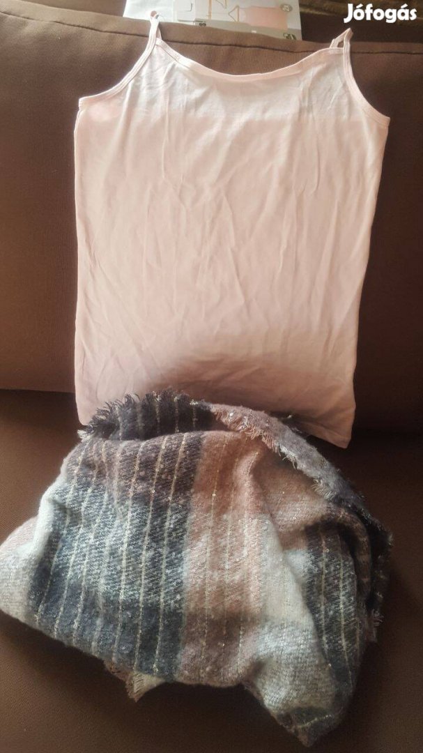 Új tini vagy női S-es halvány rózsaszín Gots biopamut