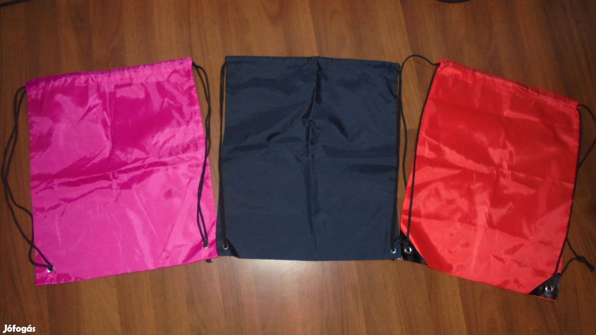 Új tornazsák kisméretű hátizsák táska piros fekete vagy pink