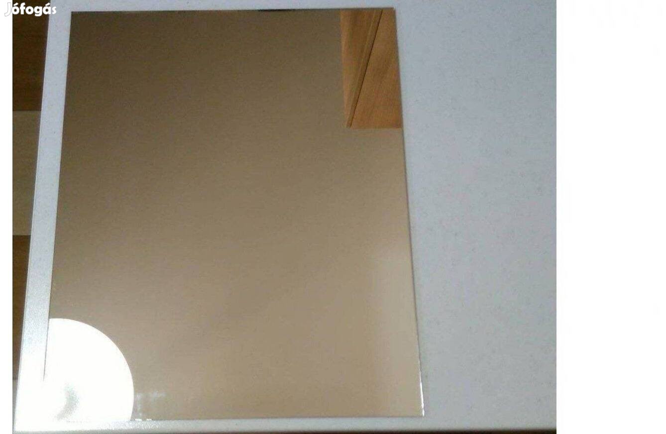 Új tükör tükörlap ajtóra gardróbba falra keretbe is 38x30,5cm