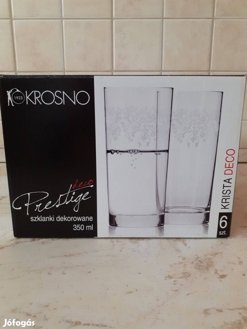 Új üdítősvizes pohárkészlet 6 db