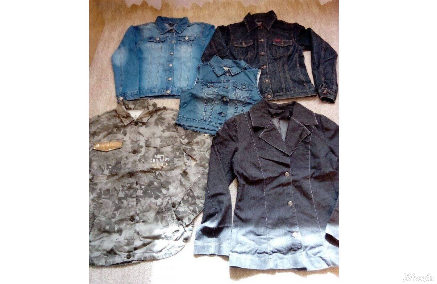 Új újszerű farmer dzseki mellény 158 164 S M