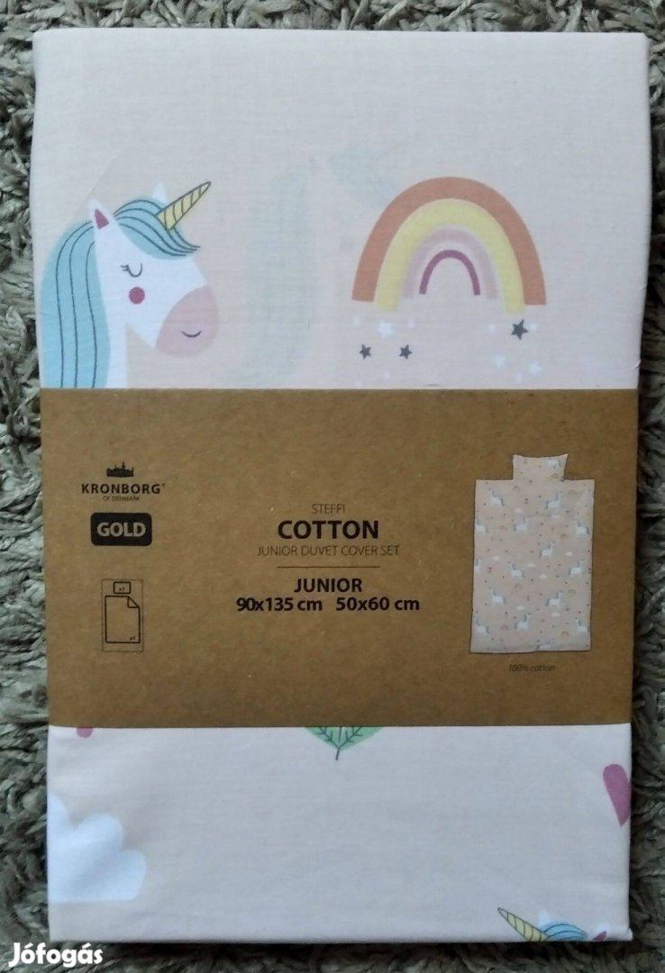 Új unikornisos ágyneműhuzat szett, gold minőség, kronborg,