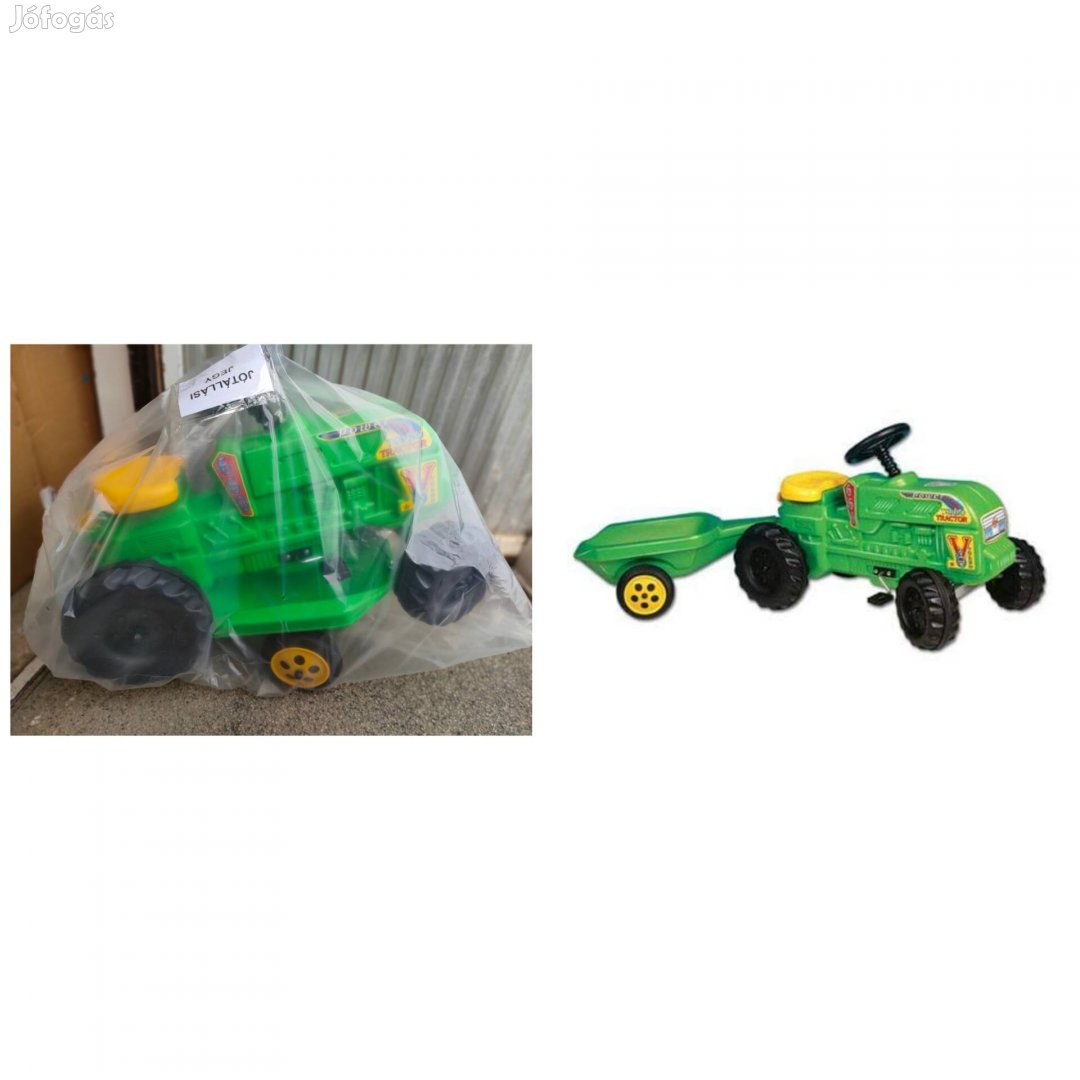 Új utánfutós pedálos traktor, 1 év garanciával 