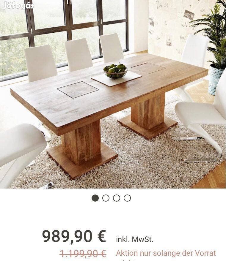 Új valódi akácfa akác fa asztal étkezőasztal ebédlőasztal 200x100