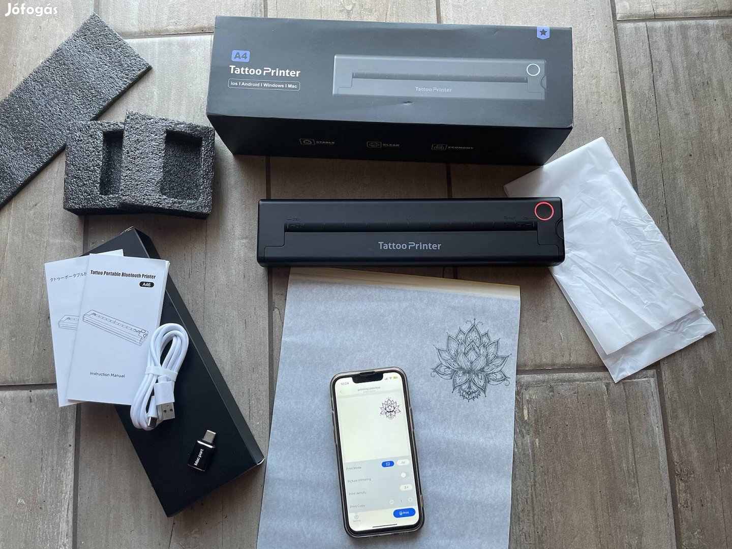 Új vezeték-nélküli tetováló tattoo stencil nyomtató Telefon PC