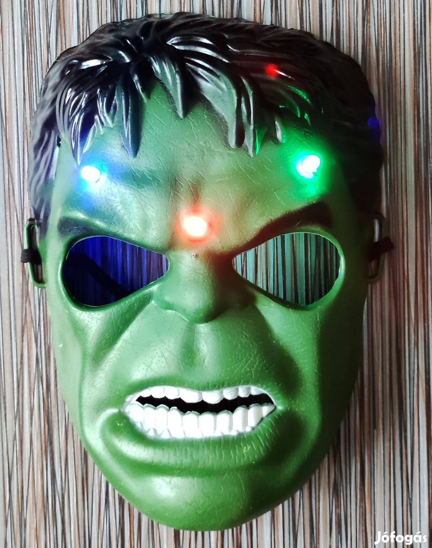 Új világítós Hulk álarc világító maszk jelmez