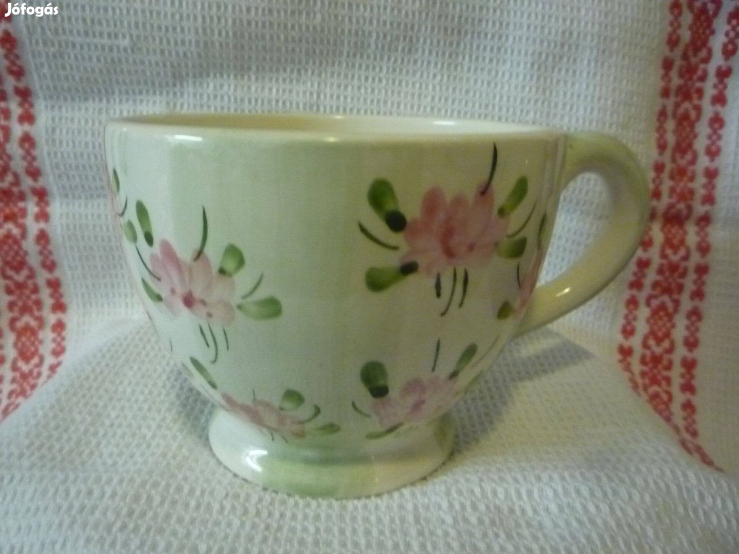 Új virágos kerámia 2 db teás kapucsinós bögre csésze párban egyben
