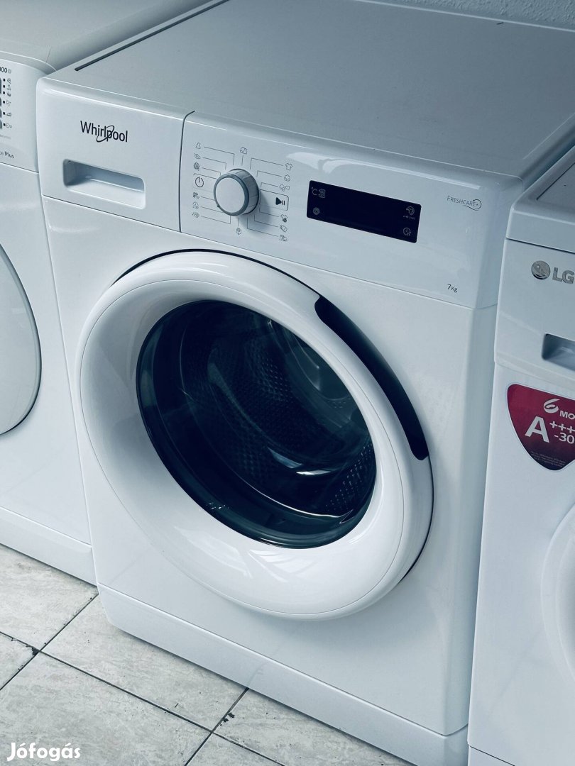 Új whirlpool keskeny 7kg 1200A+++ elöltöltős mosógép