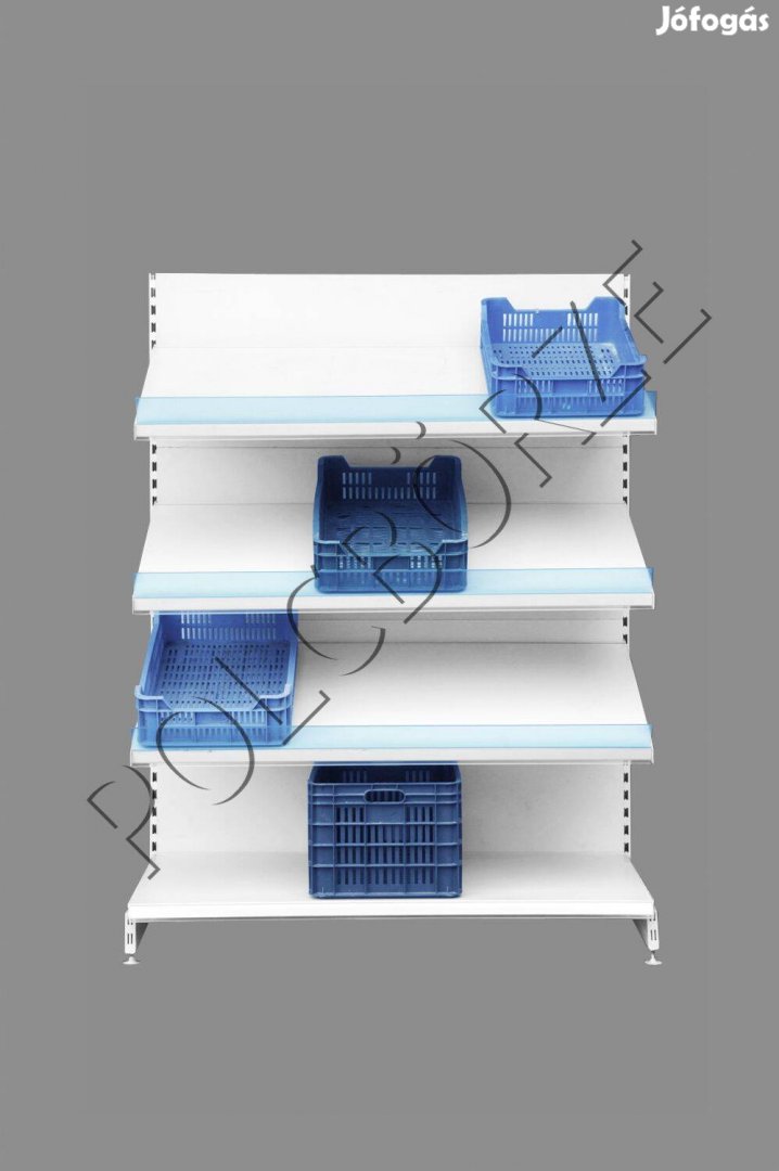 Új zőldséges fali és két oldlas polc raktárról eladó fehér,és antracit