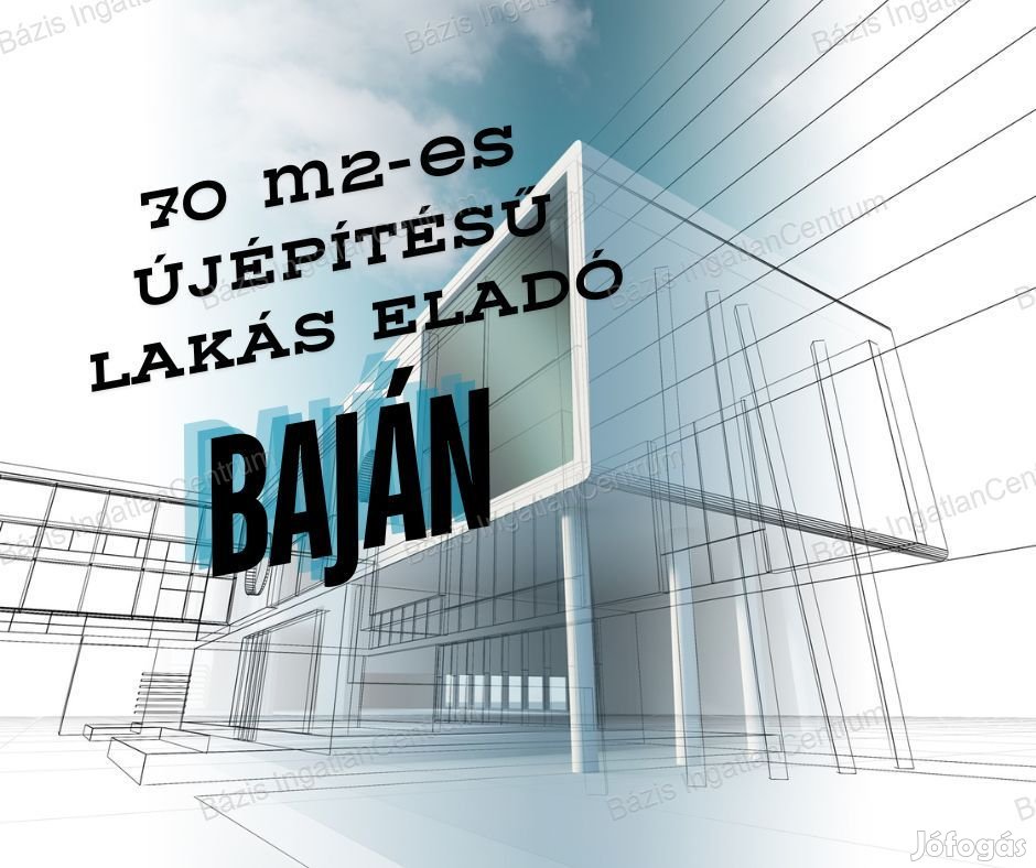 Újépítésű 70 m2-es társasházi lakás Baján eladó