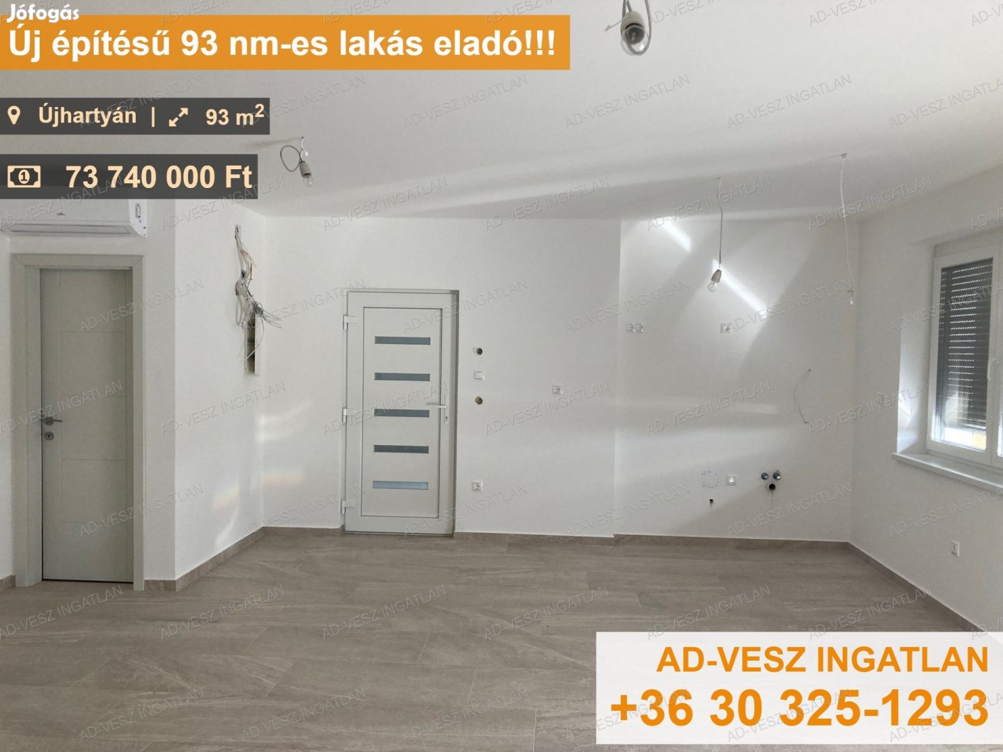 Újhartyánon új építésű 93 nm-es emeleti lakás eladó!!!