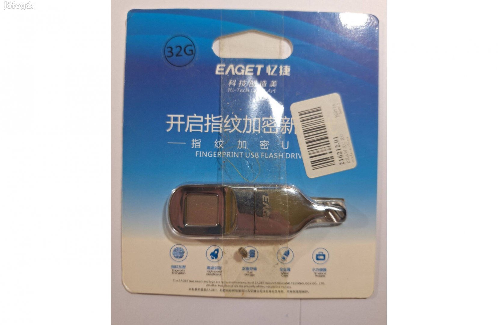 Ujjlenyomat kódos pendrive új eladó