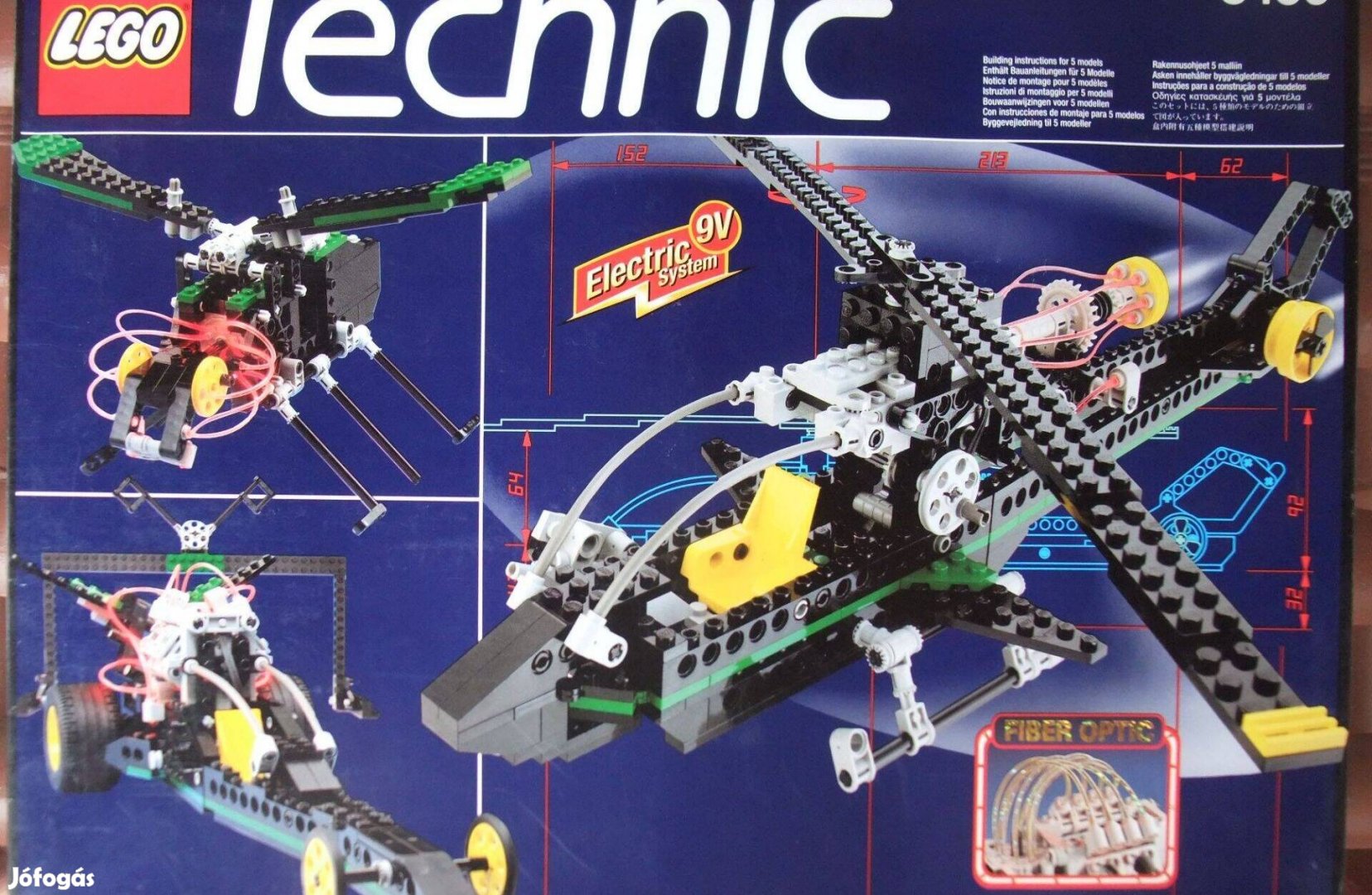 Újlego 8456 száloptikai készlet Technic 1996-ban kiadott, régi, retró