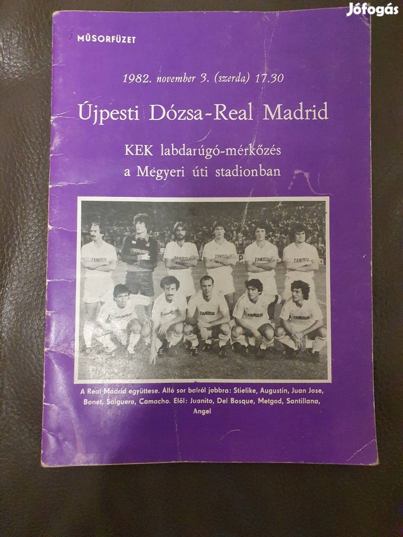 Újpest UTE Real Madrid labdarúgó  foci futball műsorfüzet