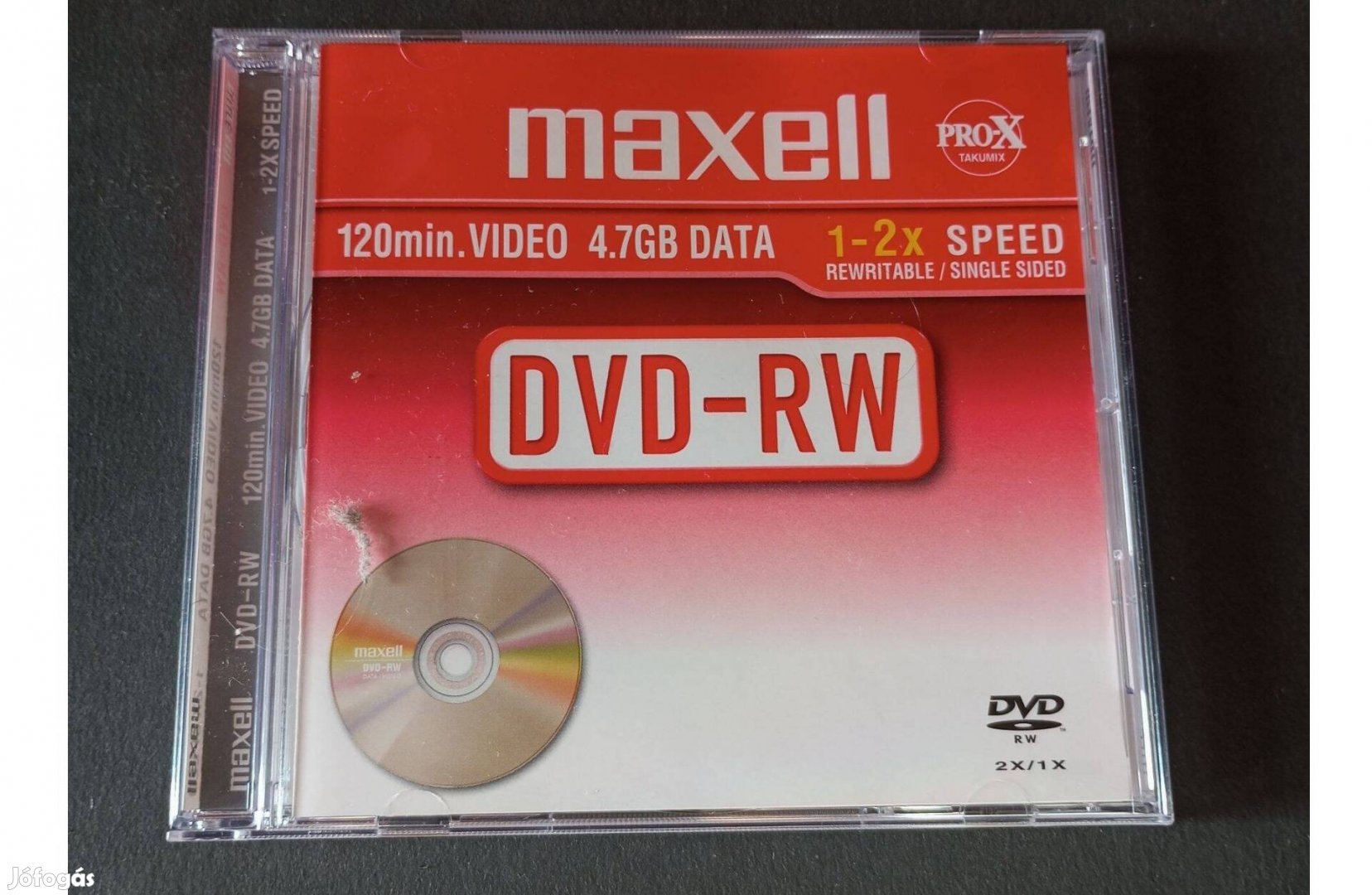 Újraírható DVD lemez műanyag tokban új bontatlan Maxell