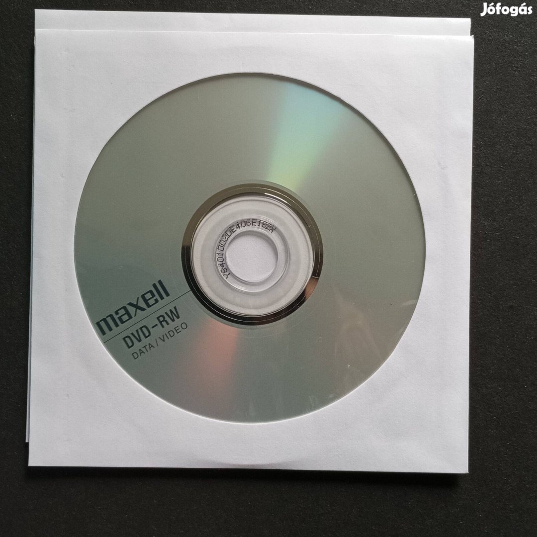 Újraírható DVD lemez papírtokban Maxell márka 8 darab új maradt