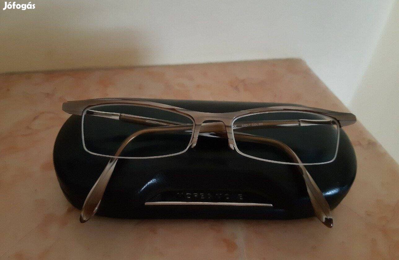 Újsz Zens német prémium minőségű bézs gyöngyház fém női szemüveg + tok