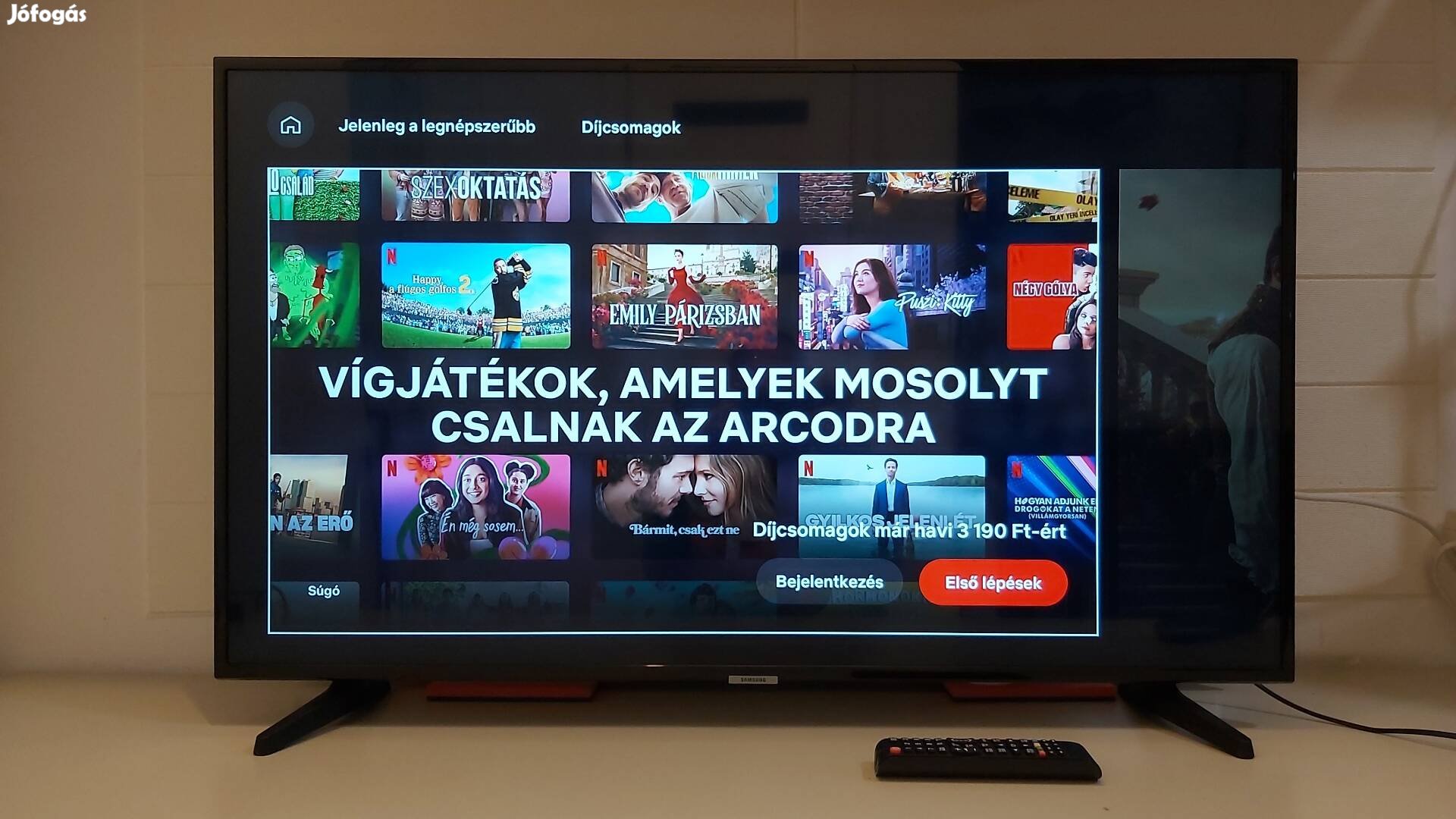 Újszerű,108cm-es,wifis,smart,UHD Samsung led tv eladó