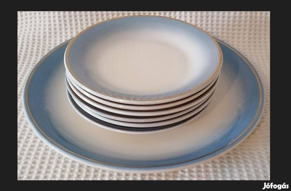 Újszerű 7 Darabos Szép Porcelán Süteményes Készlet Szett