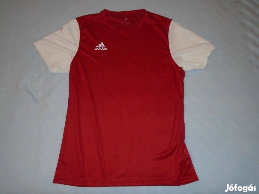 Újszerű Adidas piros fehér póló 14-15 évesre (méret 170)