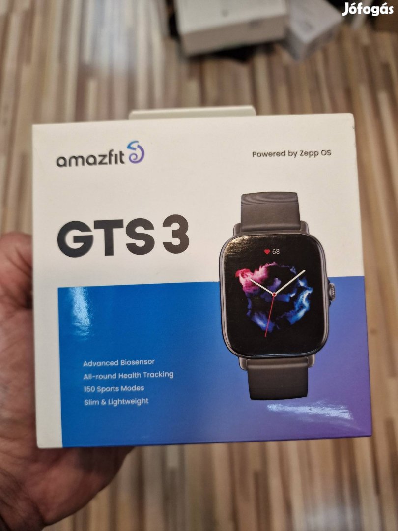 Újszerű Amazfit GTS3 okosóra fekete dobozával