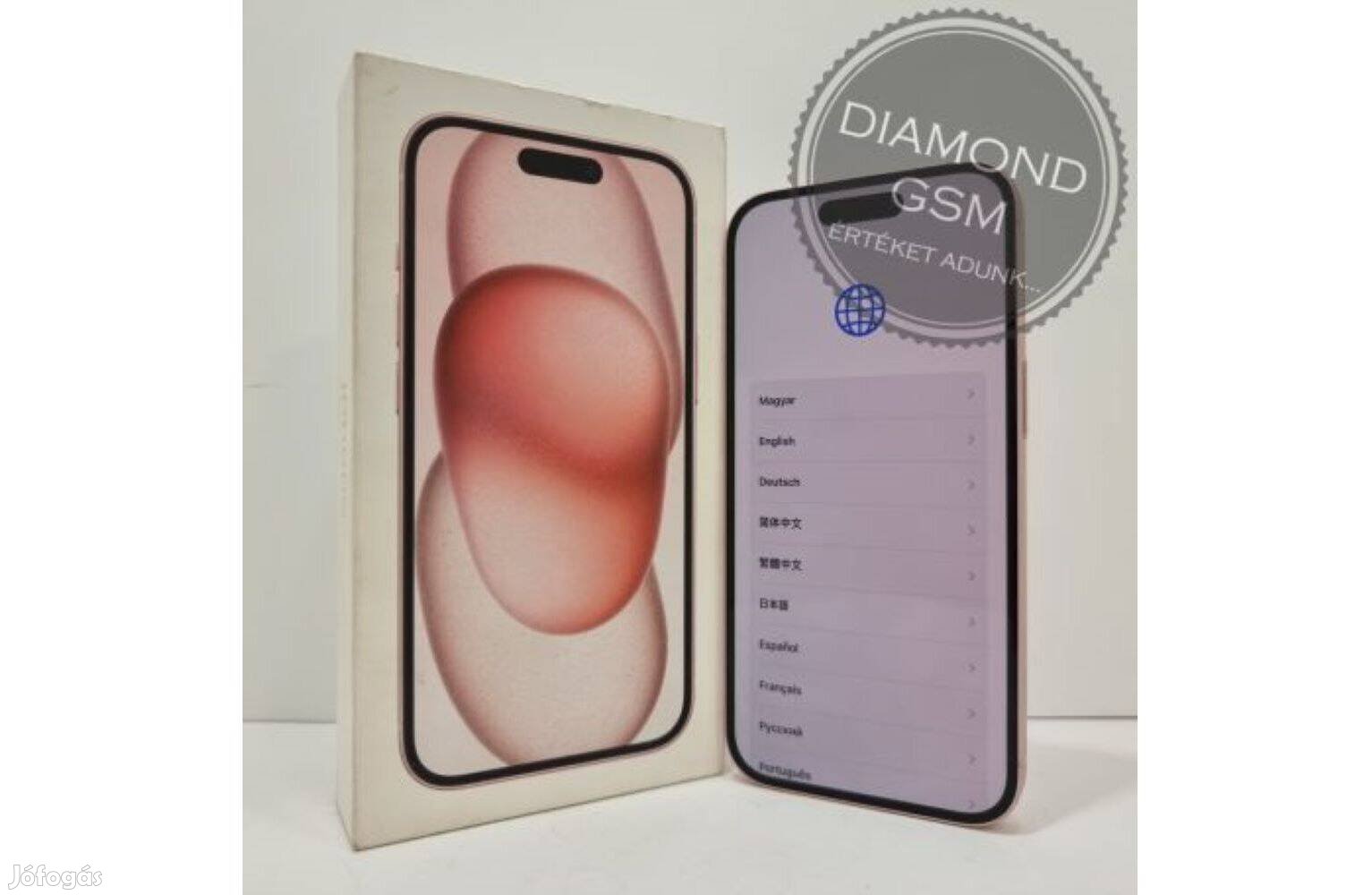 Újszerű Apple iphone 15 128 GB, Pink színben,