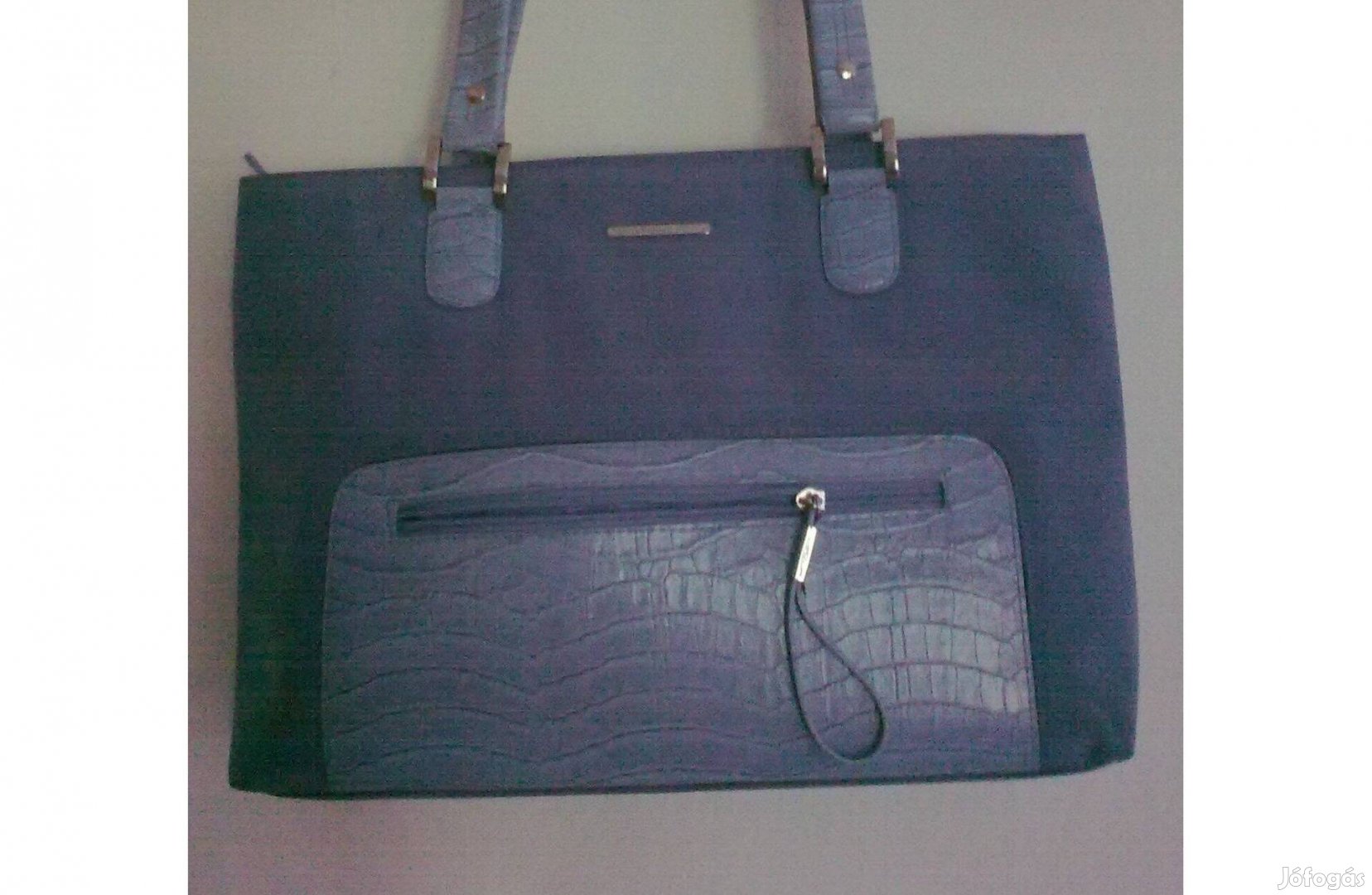 Újszerű Bodenschatz kék-lila táska (40x21x10 cm) - pakolós
