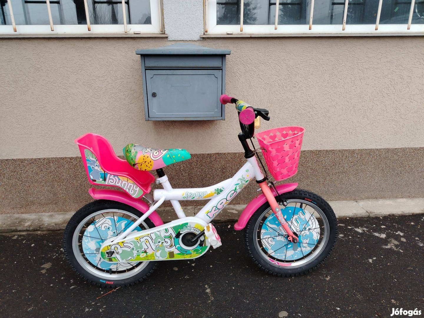 Újszerű Buggy-kpc fehér gyerek 16 kontrafékes kerékpár! 14