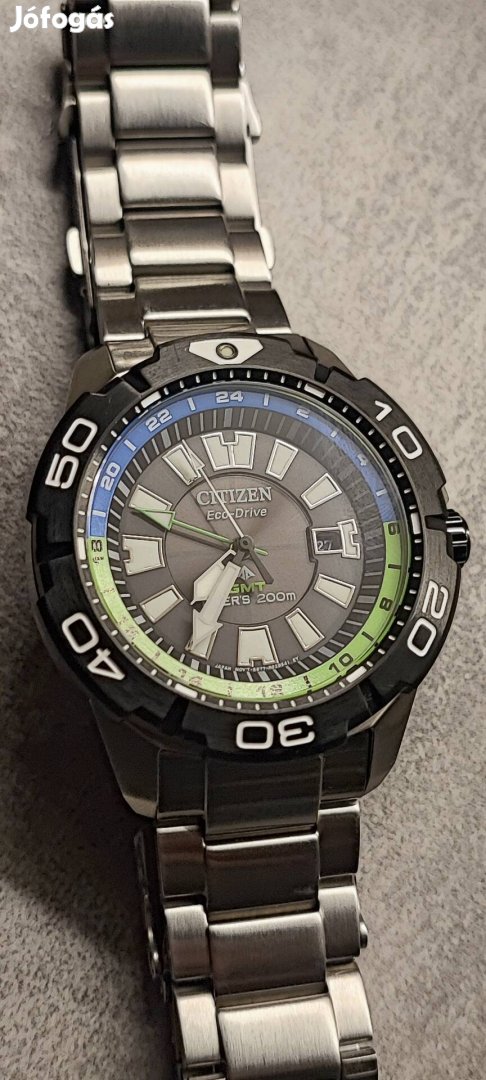 Újszerű Citizen Promaster Eco Drive GMT 200m búvár diver 44mm